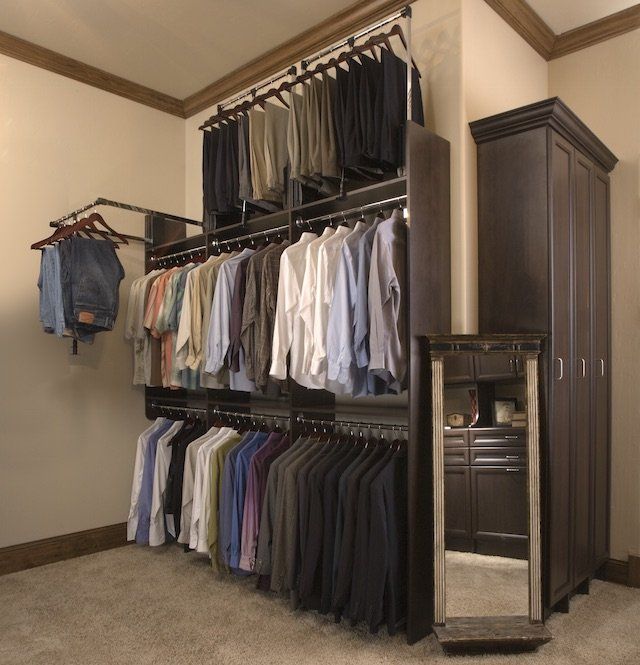 Chocolate Pear Walk-In Closet | Premier with Wardrobe Lift