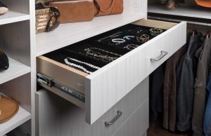 Closet drawer containing clothes
