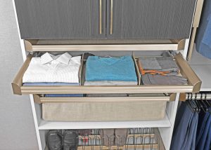 Closet drawers full of clothes