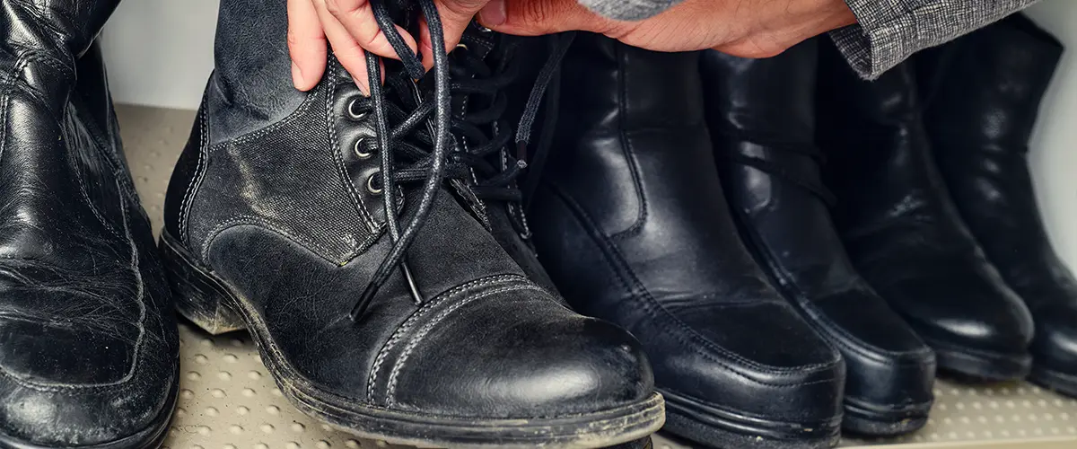 Dirty shoes in closets