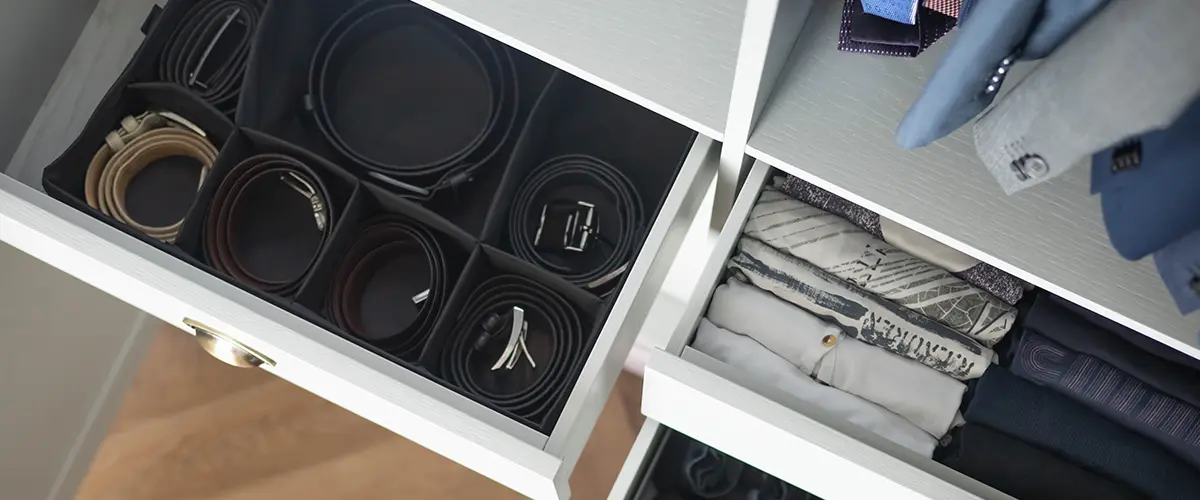 drawer dividers for belts