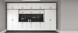 White exterior of the kitchen cabinate 