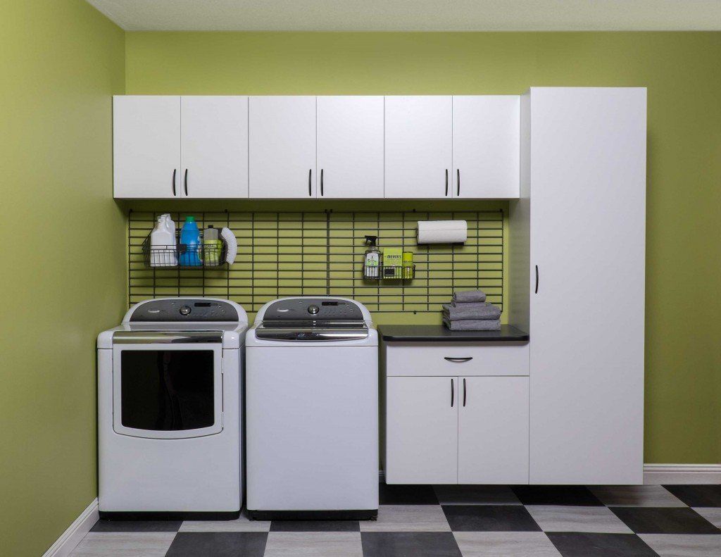 Custom Laundry Room Cabinet Installation
