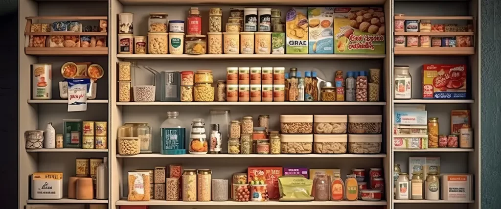 perfectly organized kitchen pantry