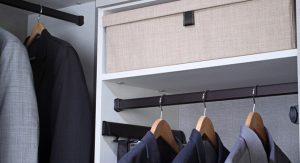 Storage box in closet