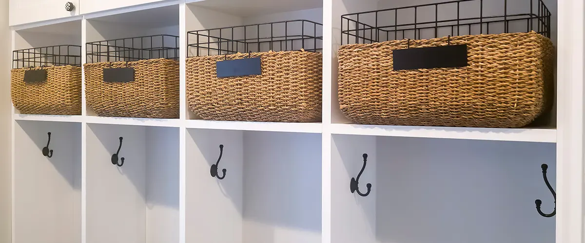 storage cabinet with hooks