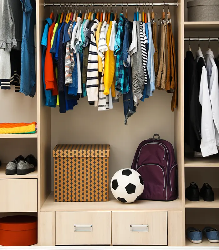 6’ Long Reach-In Closet