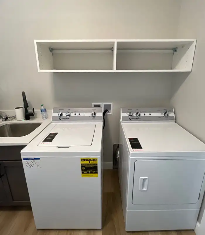 6’ Wall Above Washer/Dryer