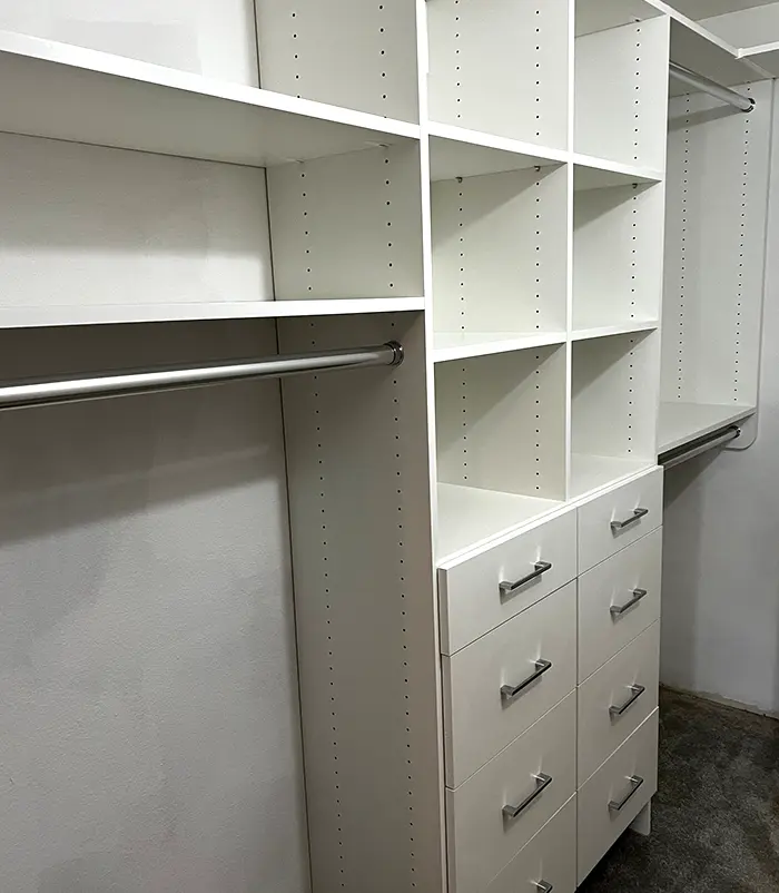 6’ x 9’ Walk-in Closet after