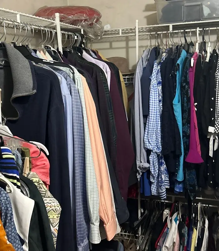 6’ x 9’ Walk-in Closet before