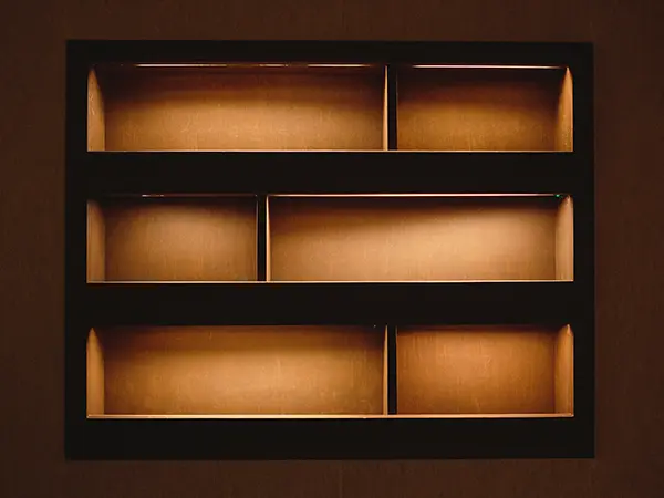 built in shelves