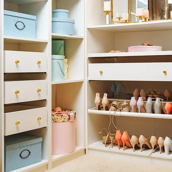 closet shelves installed by creative closets