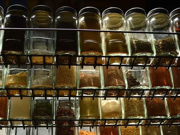 Spice Racks view from below