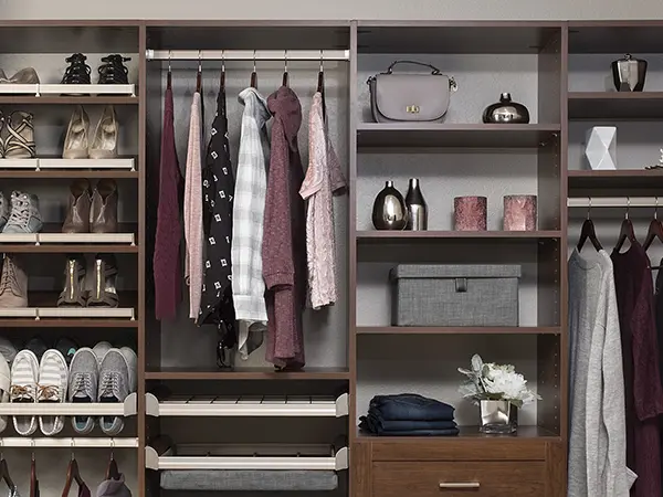 Closet open shelves