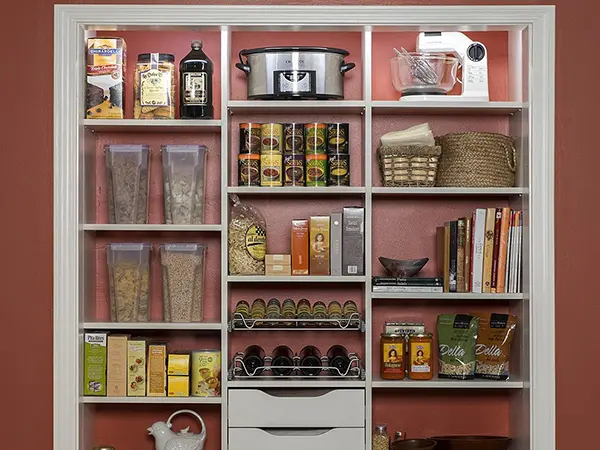 Pantry organization in a kitchen in tacoma