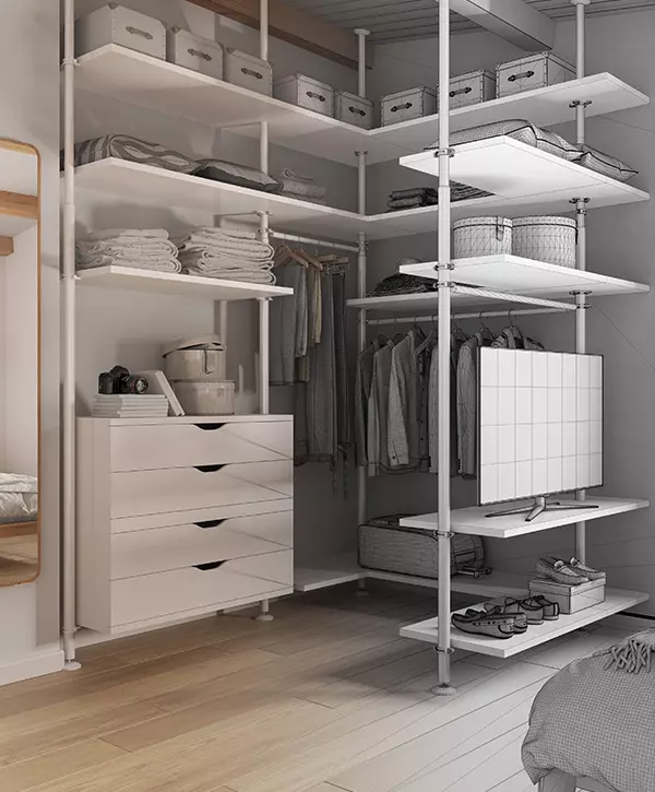 Closet Systems In Lynnwood white shelves