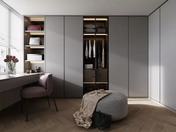 wardrobe closet grey modern