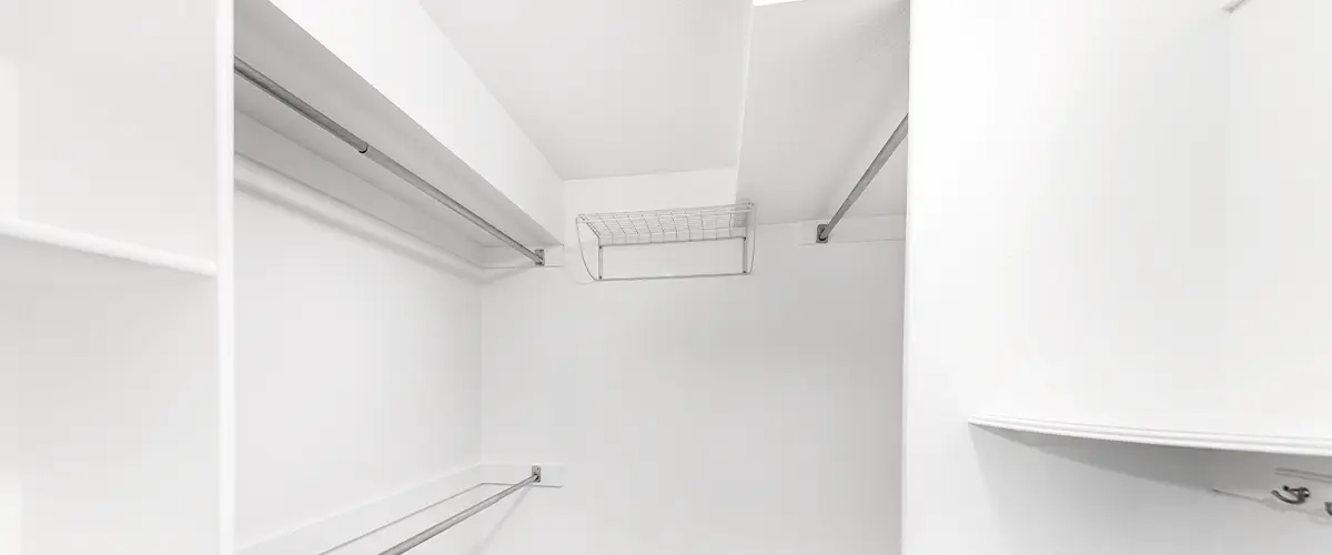 Empty Wall Mounted Closet System
