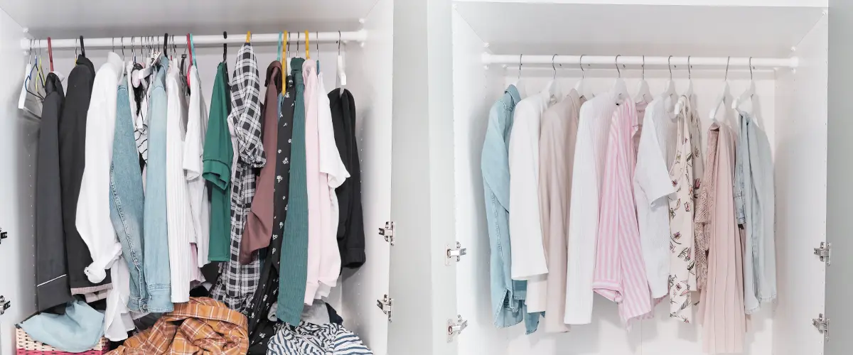 These closet organizers clear clutter and maximize my space