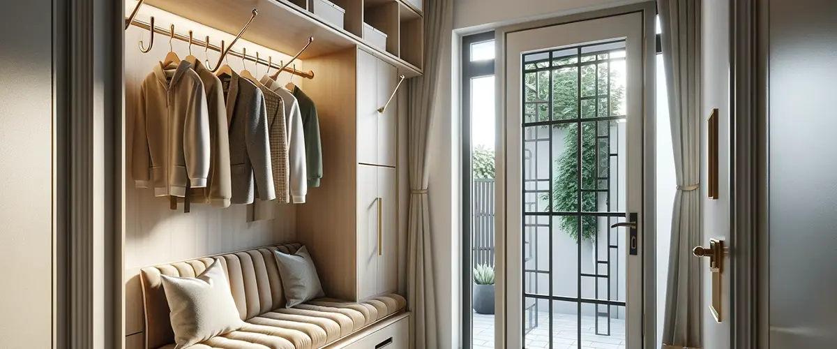 luxurious style hallway closet idea