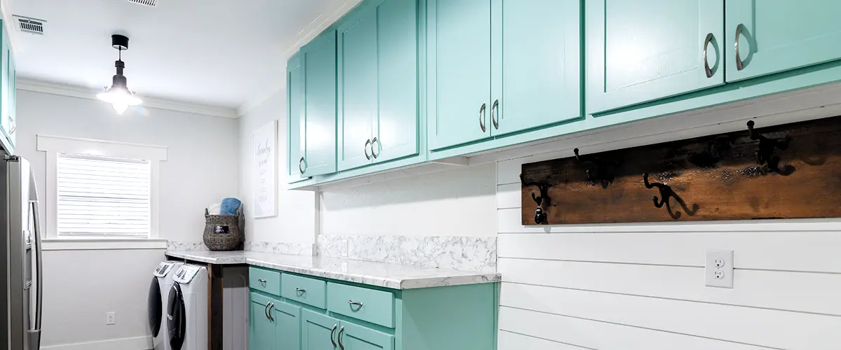 Laundry Room Cabinets Installed In Washington by Creative Closets